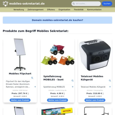Screenshot mobiles-sekretariat.de