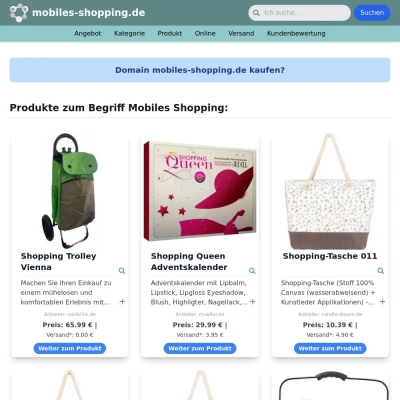 Screenshot mobiles-shopping.de