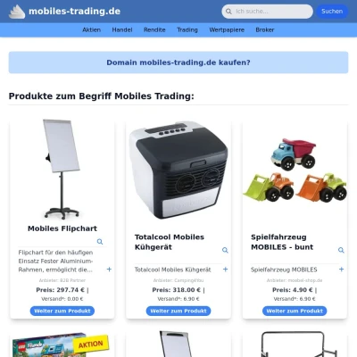 Screenshot mobiles-trading.de