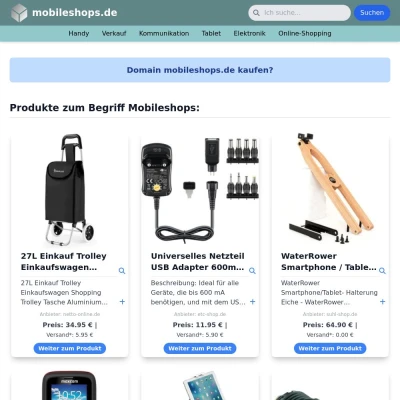 Screenshot mobileshops.de