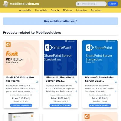 Screenshot mobilesolution.eu