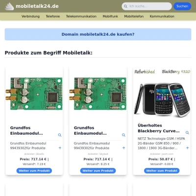 Screenshot mobiletalk24.de