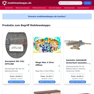 Screenshot mobilewebapps.de