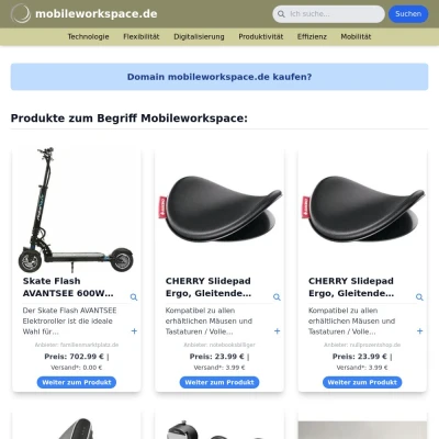 Screenshot mobileworkspace.de
