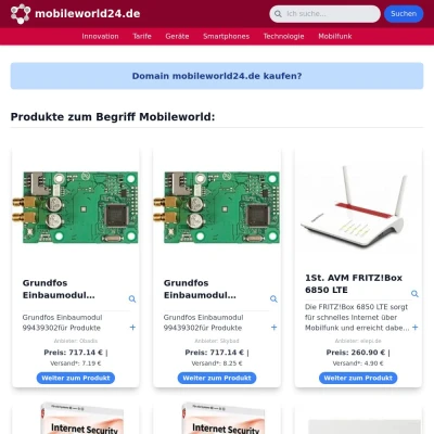Screenshot mobileworld24.de