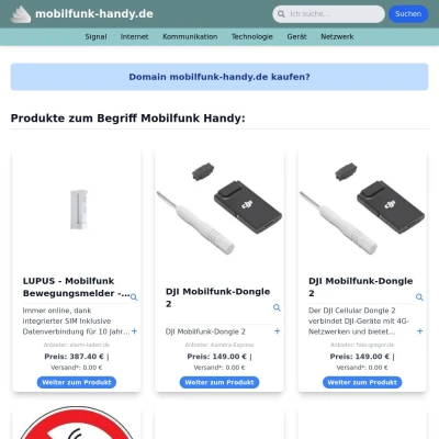 Screenshot mobilfunk-handy.de