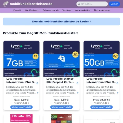 Screenshot mobilfunkdienstleister.de