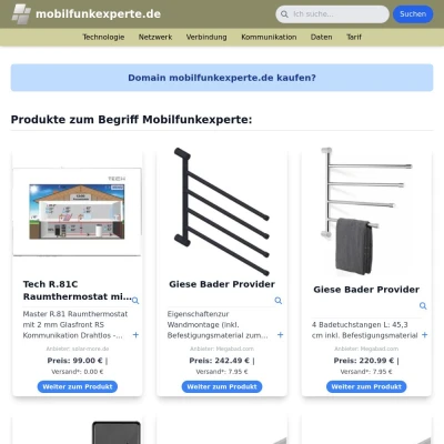 Screenshot mobilfunkexperte.de