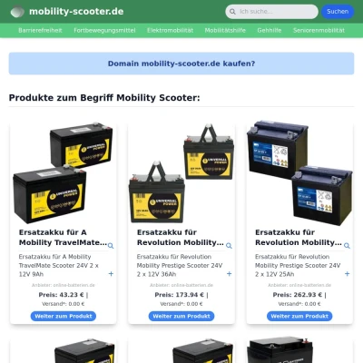 Screenshot mobility-scooter.de