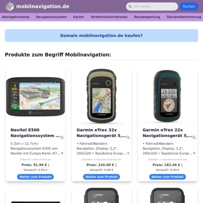 Screenshot mobilnavigation.de