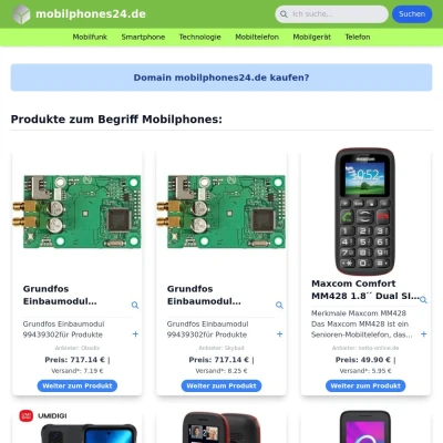 Screenshot mobilphones24.de