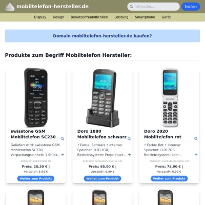 Screenshot mobiltelefon-hersteller.de