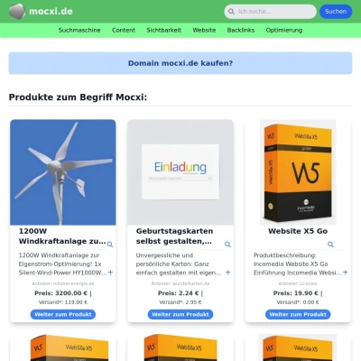 Screenshot mocxi.de