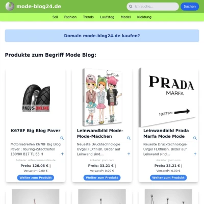 Screenshot mode-blog24.de