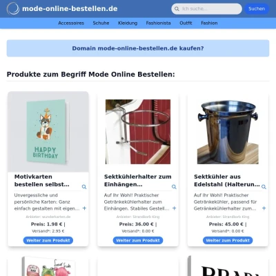 Screenshot mode-online-bestellen.de