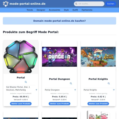 Screenshot mode-portal-online.de