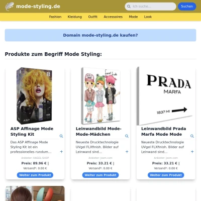 Screenshot mode-styling.de