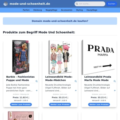 Screenshot mode-und-schoenheit.de