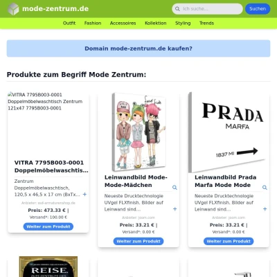Screenshot mode-zentrum.de
