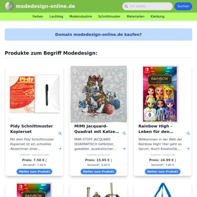 Screenshot modedesign-online.de