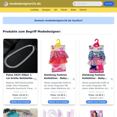 Screenshot modedesigner24.de