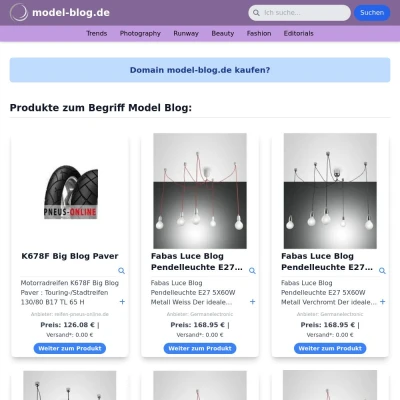 Screenshot model-blog.de