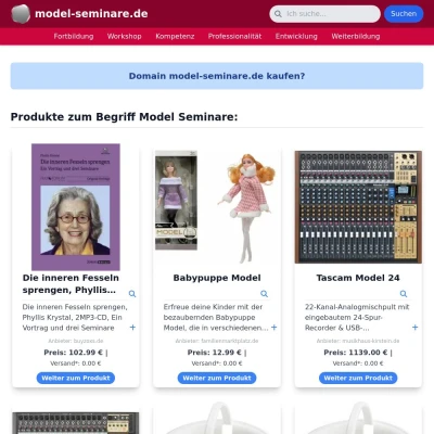 Screenshot model-seminare.de