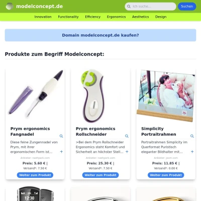 Screenshot modelconcept.de