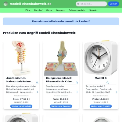 Screenshot modell-eisenbahnwelt.de