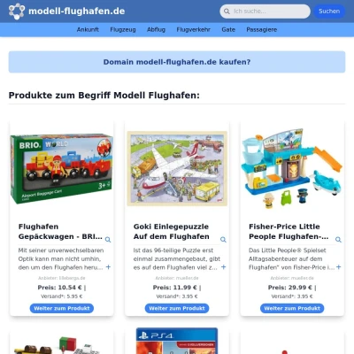 Screenshot modell-flughafen.de