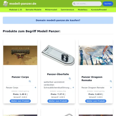 Screenshot modell-panzer.de