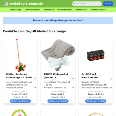 Screenshot modell-spielzeuge.de