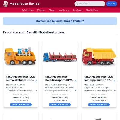 Screenshot modellauto-lkw.de