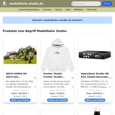 Screenshot modellbahn-studio.de