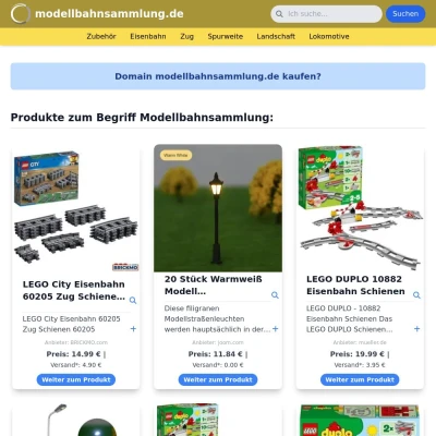 Screenshot modellbahnsammlung.de