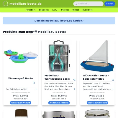 Screenshot modellbau-boote.de