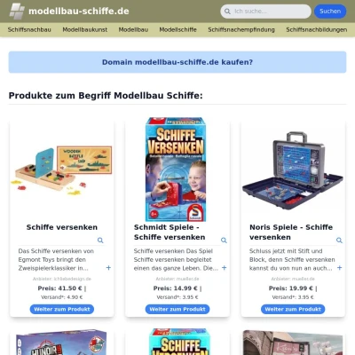 Screenshot modellbau-schiffe.de