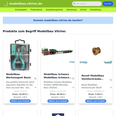 Screenshot modellbau-vitrine.de