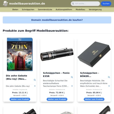 Screenshot modellbauerauktion.de