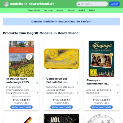 Screenshot modelle-in-deutschland.de