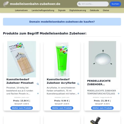 Screenshot modelleisenbahn-zubehoer.de