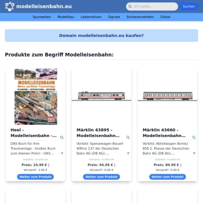 Screenshot modelleisenbahn.eu