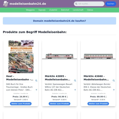 Screenshot modelleisenbahn24.de