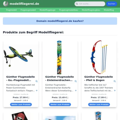 Screenshot modellfliegerei.de