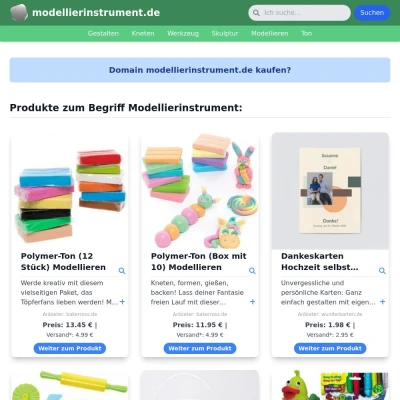 Screenshot modellierinstrument.de