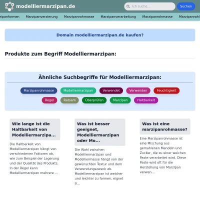 Screenshot modelliermarzipan.de