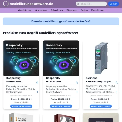 Screenshot modellierungssoftware.de
