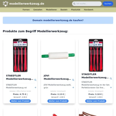 Screenshot modellierwerkzeug.de