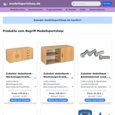 Screenshot modellsportshop.de