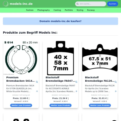 Screenshot models-inc.de